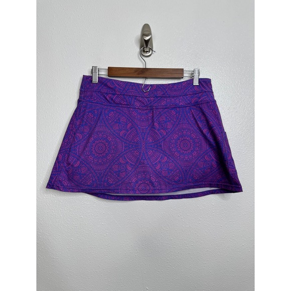 Prana Pants - Prana Purple Blue Mandala Print Athletic Skort with Pocket‎ Medium Activewear